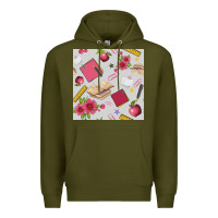 Army Green back to school  seamless pattern Premium Hoodie - BundleAndBundleShop