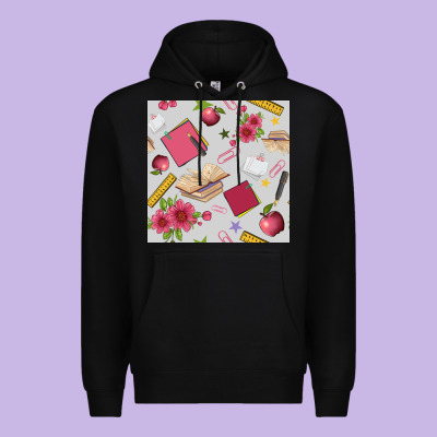 Back To School  Seamless Pattern Premium Hoodie Designed By Bundleandbundleshop