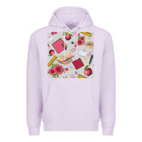 Lilac back to school  seamless pattern Premium Hoodie - BundleAndBundleShop
