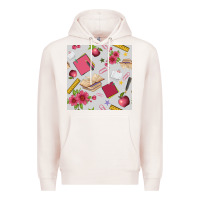 Pale Pink back to school  seamless pattern Premium Hoodie - BundleAndBundleShop