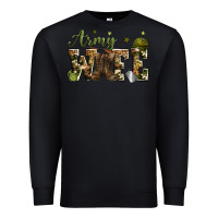 Black army wife Premium Sweatshirt - Zillion Design Studio