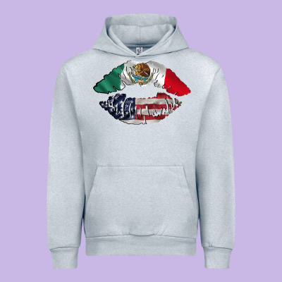 Mexico Usa Lips Urban Hoodie Designed By Adodesignshop