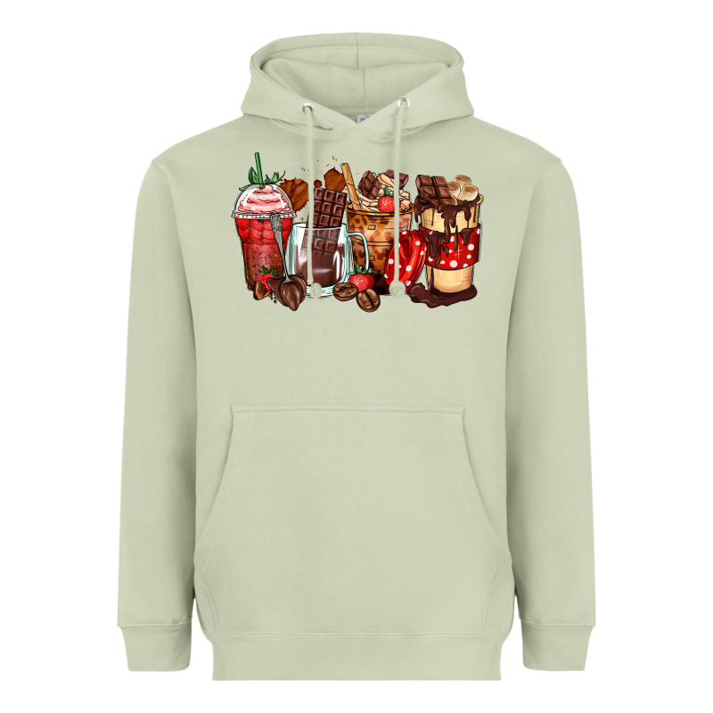 Hot Chocolate Coffee Cups Heavyweight Hoodie by Zillion Design Studio | Teevron