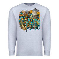 Heather Grey small town proud Premium Sweatshirt - Zillion Design Studio