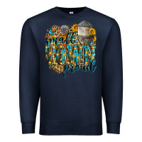 Navy small town proud Premium Sweatshirt - Zillion Design Studio