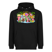 Black beach summer coffee cups Heavyweight Hoodie - Zillion Design Studio