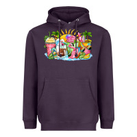 Plum beach summer coffee cups Heavyweight Hoodie - Zillion Design Studio
