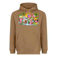 Toasted Coconut beach summer coffee cups Heavyweight Hoodie - Zillion Design Studio