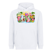White beach summer coffee cups Heavyweight Hoodie - Zillion Design Studio
