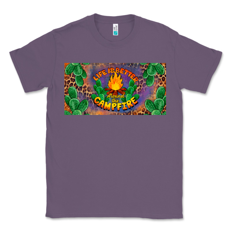Life Is Better Around The Campfire License Plate Classic Tee by BarkalooDesign | Teevron