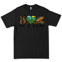 Black Peace Love Brown Trout Premium Tee - LillyAllenDesigns