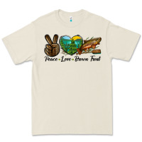 Bone Peace Love Brown Trout Premium Tee - LillyAllenDesigns