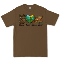 Cacao Peace Love Brown Trout Premium Tee - LillyAllenDesigns