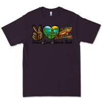 Plum Peace Love Brown Trout Premium Tee - LillyAllenDesigns