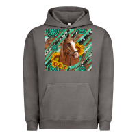 Pigment Tornado western horse with gemstone and sunflower Urban Hoodie - Artiststas