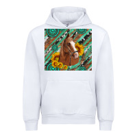 White western horse with gemstone and sunflower Urban Hoodie - Artiststas