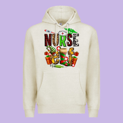 Nurse Elf Premium Hoodie Designed By Adodesignshop