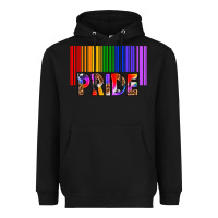 Black barcode pride Heavyweight Hoodie - texasbilliewilder