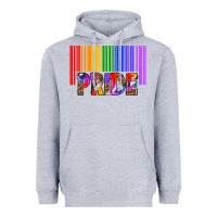 Heather Grey barcode pride Heavyweight Hoodie - texasbilliewilder