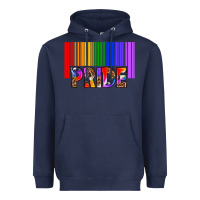 Navy barcode pride Heavyweight Hoodie - texasbilliewilder