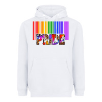 White barcode pride Heavyweight Hoodie - texasbilliewilder