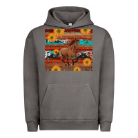Pigment Tornado western horse and sunflowers cowhide leopard with aztec Urban Hoodie - Artiststas