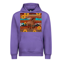 Tulip western horse and sunflowers cowhide leopard with aztec Urban Hoodie - Artiststas