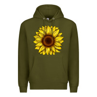 Army Green sunflower Premium Hoodie - Artiststas