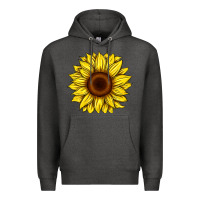 Charcoal Heather sunflower Premium Hoodie - Artiststas