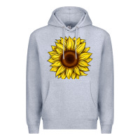 Heather Grey sunflower Premium Hoodie - Artiststas