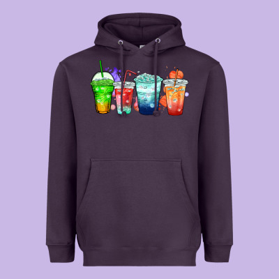 Tea Junkie Coffee Cups Heavyweight Hoodie Designed By Zillion Design Studio