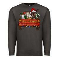Smoke merry christmas truck animals Premium Sweatshirt - RanaPortraitStore