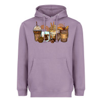 Lavender leopard coffee cups Heavyweight Hoodie - Zillion Design Studio