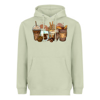Matcha leopard coffee cups Heavyweight Hoodie - Zillion Design Studio