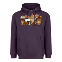 Plum leopard coffee cups Heavyweight Hoodie - Zillion Design Studio