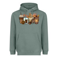 Sage leopard coffee cups Heavyweight Hoodie - Zillion Design Studio