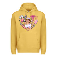 Antique Gold nurse and nurse element heart Premium Hoodie - AdoDesignShop