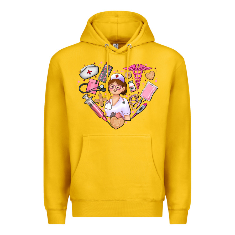 Nurse And Nurse Element Heart Premium Hoodie by AdoDesignShop | Teevron