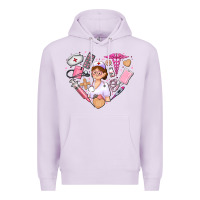 Lilac nurse and nurse element heart Premium Hoodie - AdoDesignShop