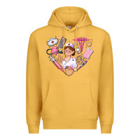 Mustard nurse and nurse element heart Premium Hoodie - AdoDesignShop