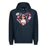 Navy nurse and nurse element heart Premium Hoodie - AdoDesignShop