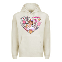 Oatmeal Heather nurse and nurse element heart Premium Hoodie - AdoDesignShop