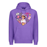 Purple nurse and nurse element heart Premium Hoodie - AdoDesignShop