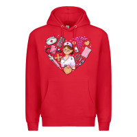 Red nurse and nurse element heart Premium Hoodie - AdoDesignShop