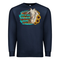 Navy just a girl who loves goats Premium Sweatshirt - RanaPortraitStore