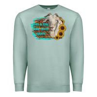 Seafoam just a girl who loves goats Premium Sweatshirt - RanaPortraitStore