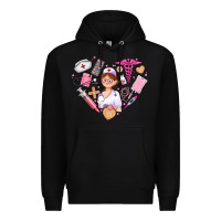 Black nurse and nurse element heart Premium Hoodie - AdoDesignShop