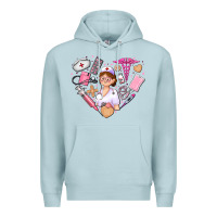 Blue Mist nurse and nurse element heart Premium Hoodie - AdoDesignShop