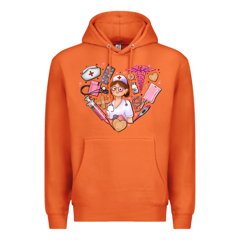 Nurse And Nurse Element Heart Premium Hoodie by AdoDesignShop | Teevron