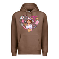 Chestnut nurse and nurse element heart Premium Hoodie - AdoDesignShop